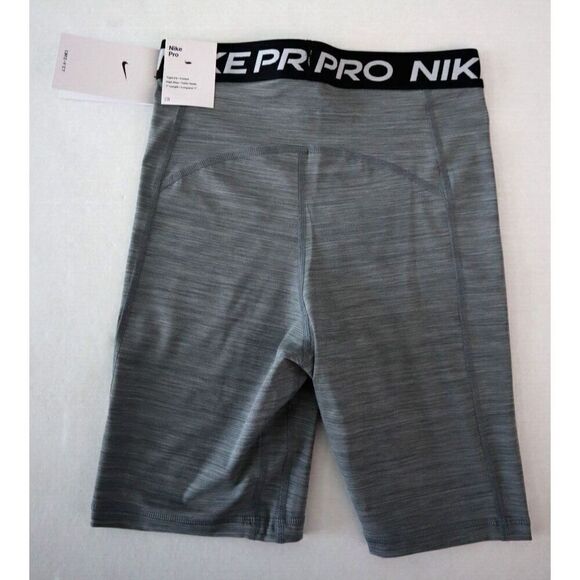 Nike Pro DA0481-084 Women's Sz S Gray Heather High Rise 7" Compression Shorts - Picture 2 of 11